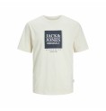 T-shirt med kortärm Herr Jack & Jones Lafayette Box Beige