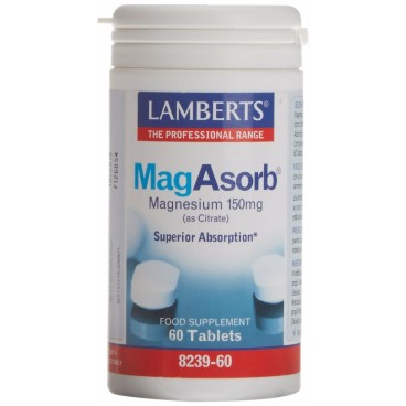 食品补充剂 Lamberts MagAbsorb 镁 60 定量