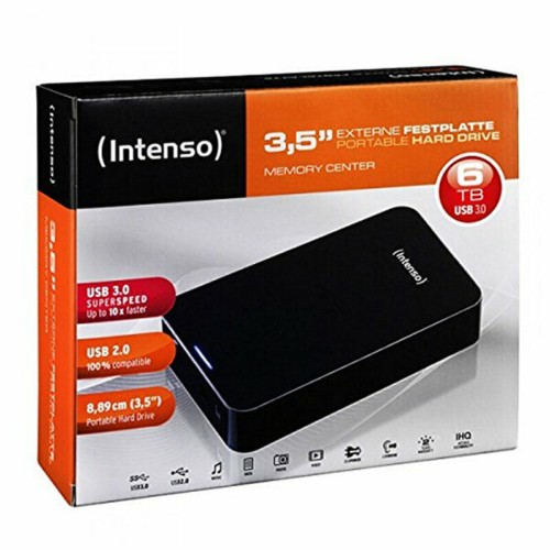 Extern Hårddisk INTENSO 6031514 3.5" USB 3.0 6 TB Svart