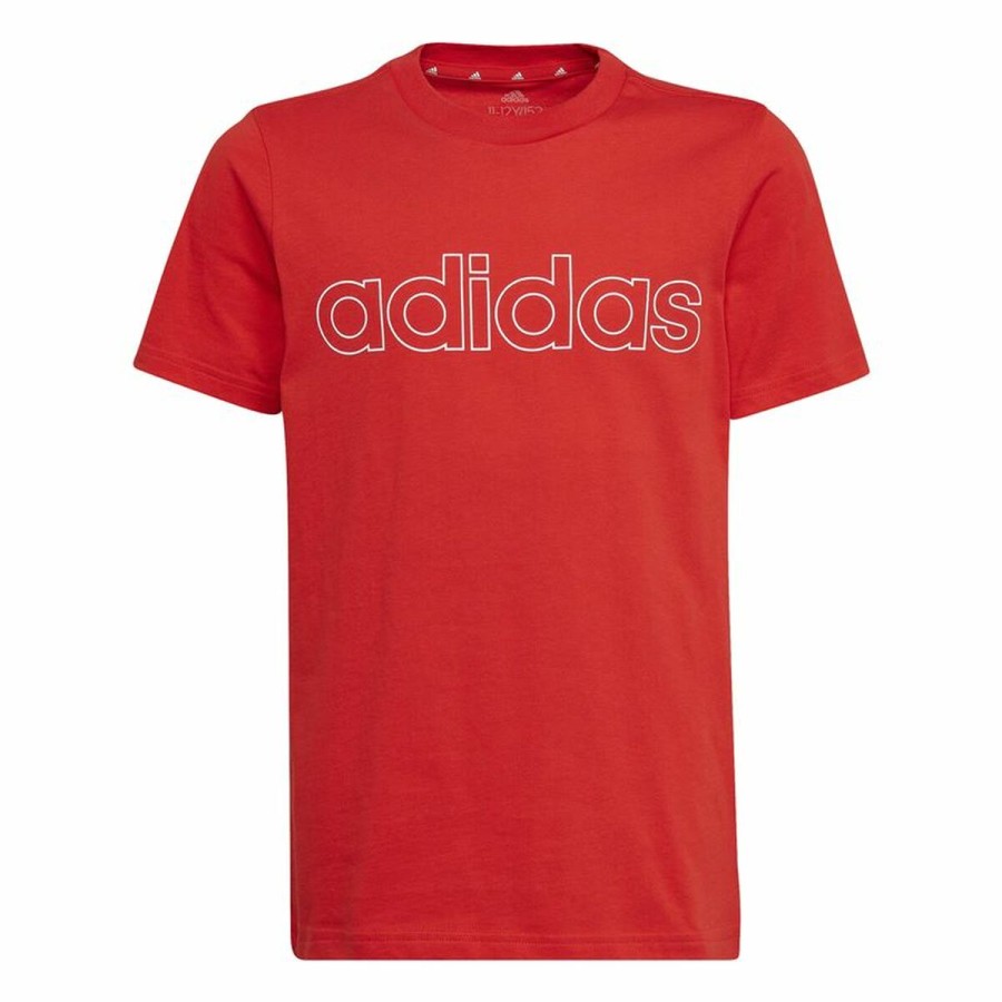 Barn T-shirt med kortärm Adidas Essentials  Röd