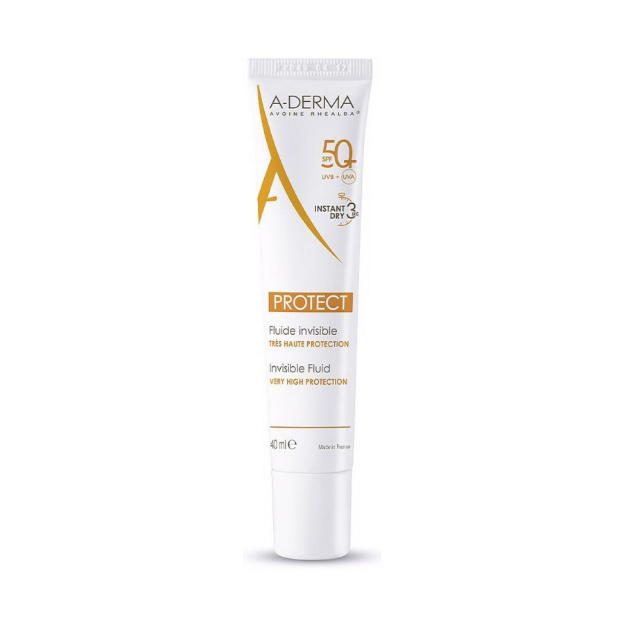 Ansiktssolkräm A-Derma Protect Fluide Invisible SPF 50+ (40 ml)