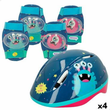 Hjälm- och knäskyddspaket Colorbaby Monster (4 antal)