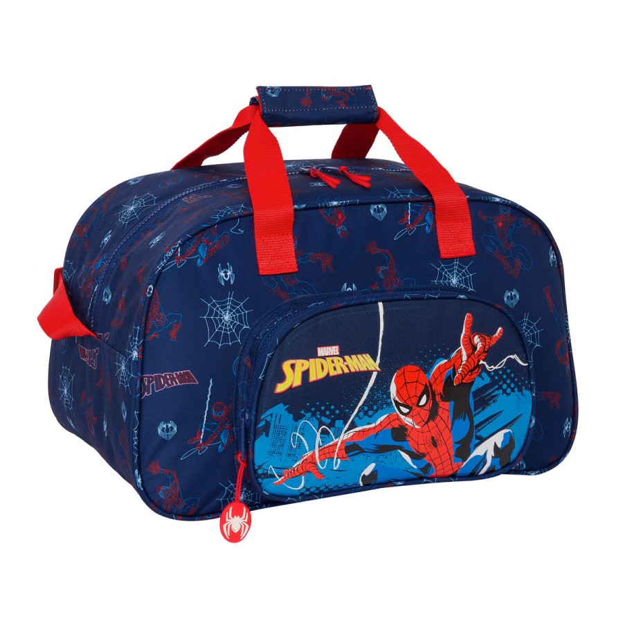 Sportväska Spider-Man Neon Marinblå 40 x 24 x 23 cm