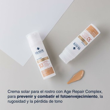 Solskydd med färg Rilastil Age Repair SPF 50+ 50 ml Anti age