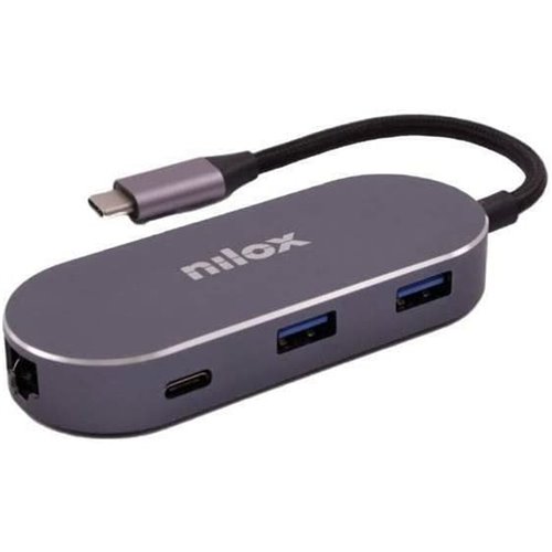 USB-HUB Nilox NXDSUSBC02 Grå