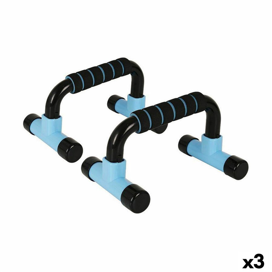 LongFit Sport 俯卧撑支撑蓝黑色（3 个）