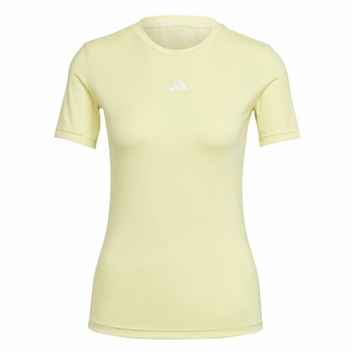 T-shirt med kortärm Dam Adidas Techfit Training Gul