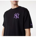 T-shirt med kortärm Herr New Era TEE NEYYAN BLKPNO 60416425 Svart