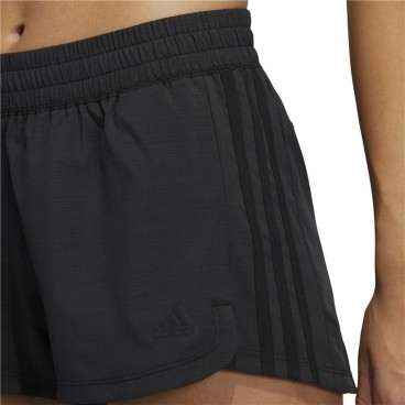 Sportshorts för kvinnor Adidas Pacer 3 Stripes Svart