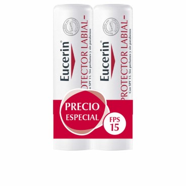 Läppbalsam Eucerin Protector Labial Lote 2 antal Spf 15 Pack 4,8 g