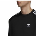 Tröja utan huva Herr Adidas 3 stripes Svart