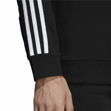 Tröja utan huva Herr Adidas 3 stripes Svart