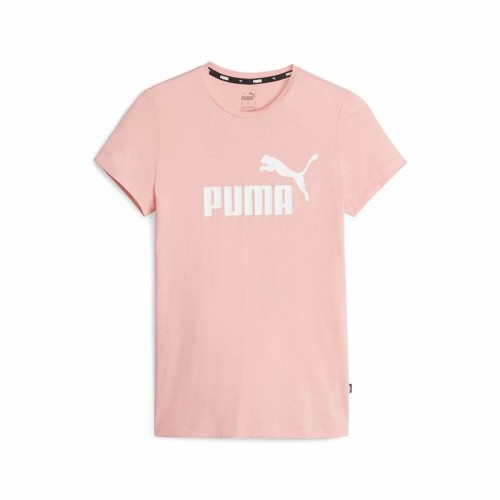 T-shirt med kortärm Dam Puma Ess Logo Ljusrosa