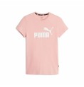 T-shirt med kortärm Dam Puma Ess Logo Ljusrosa