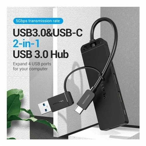 USB-HUB Vention CHTBB Svart