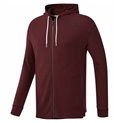 Tröja med huva Herr Reebok TE TWILL FZ HOODIE EC079 Rödbrun