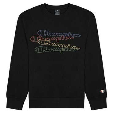 Träningsoverall barn Champion Crewneck Script Logo Boy Svart