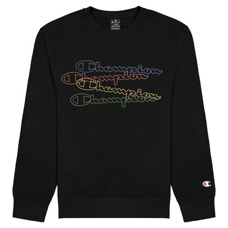 Träningsoverall barn Champion Crewneck Script Logo Boy Svart