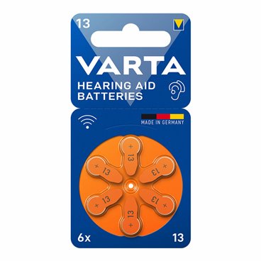 Batteri för hörapparat Varta Hearing Aid 13 6 antal