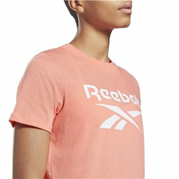 T-shirt med kortärm Dam Reebok Identity Logo Rosa