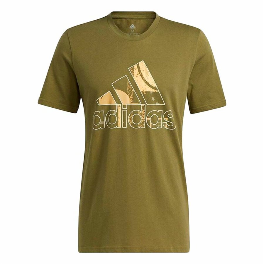 T-shirt med kortärm Herr Adidas Art Bos Graphic Oliv