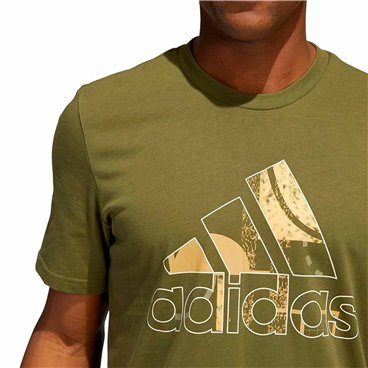 T-shirt med kortärm Herr Adidas Art Bos Graphic Oliv