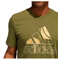 Adidas 橄榄色艺术波士图案男士短袖 T 恤