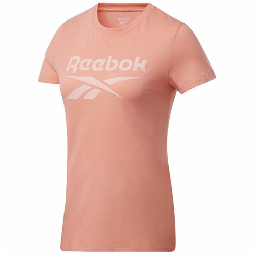 Reebok 短袖 T 恤 女式健身准备就绪高级粉色