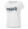 T-shirt med kortärm Dam Reebok Floral Easy Crossfit Vit