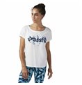 T-shirt med kortärm Dam Reebok Floral Easy Crossfit Vit