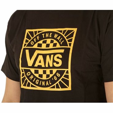 T-shirt med kortärm Herr Vans Original B-B  Svart