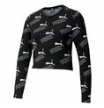 T-shirt med kortärm Dam Puma Amplified AOP LS Fitted  Svart