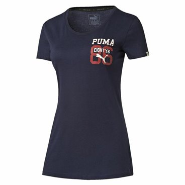 T-shirt med kortärm Dam Puma Style Athl Tee Mörkblå