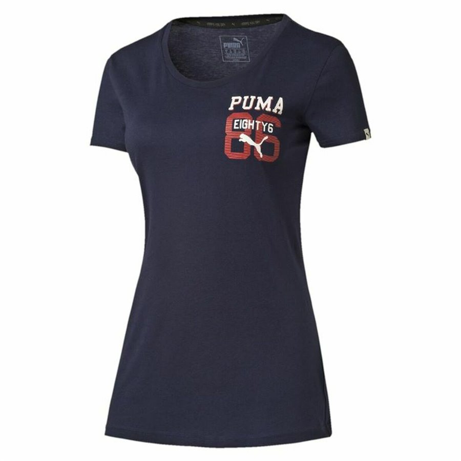 Puma 深蓝色女式短袖 Athl T 恤