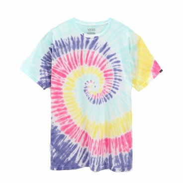 T-shirt med kortärm Herr Vans Rainbow Spiral Turkos