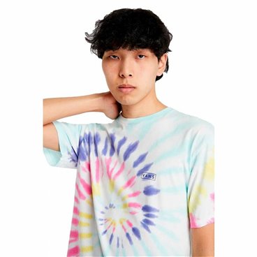 T-shirt med kortärm Herr Vans Rainbow Spiral Turkos