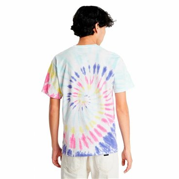 T-shirt med kortärm Herr Vans Rainbow Spiral Turkos