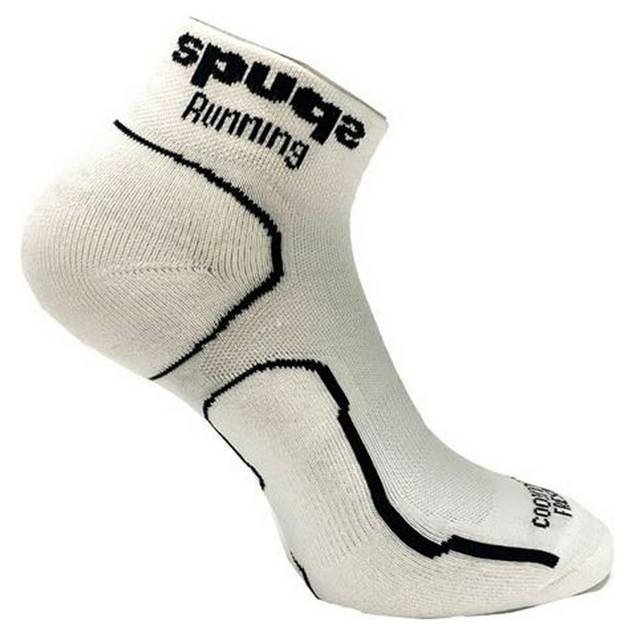 Spuqs 白色 Coolmax 减震运动袜