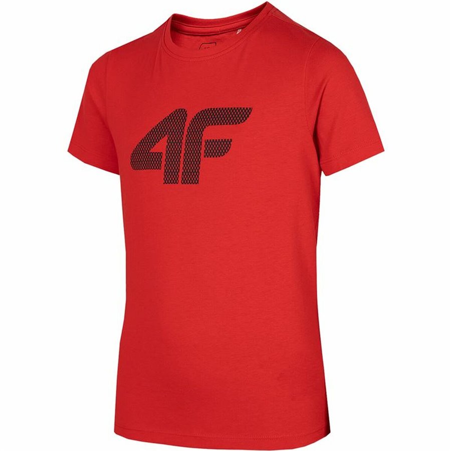 4F 红色法兰绒儿童短袖T恤
