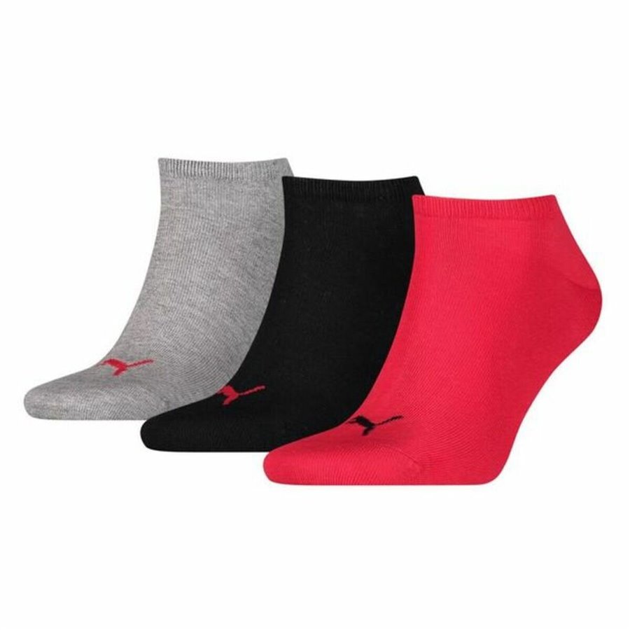 Puma 脚踝袜，运动鞋（3 双） 灰色 黑色 红色 多色