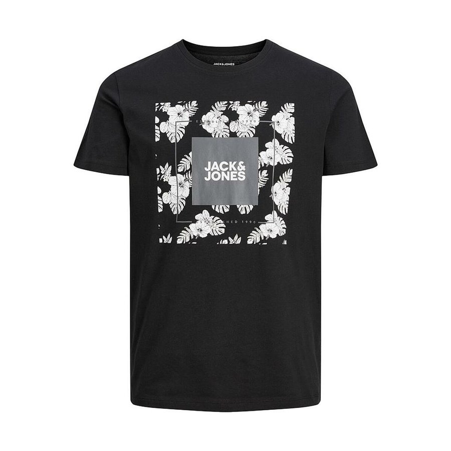 Jack & Jones 男士短袖T恤 JJTROPICANA BOX TEE 12224165 黑色