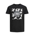 T-shirt med kortärm Herr JJTROPICANA BOX TEE  Jack & Jones 12224165  Svart