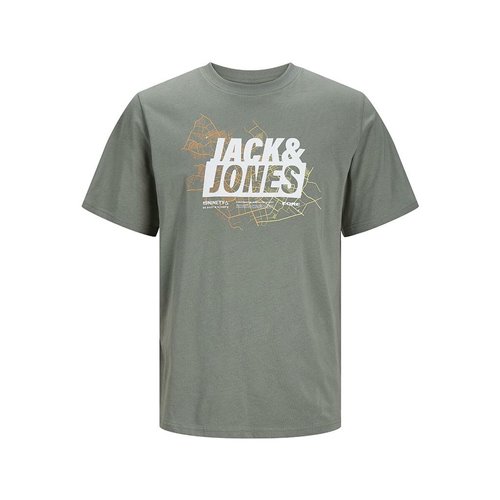 T-shirt med kortärm Herr Jack & Jones LOGO TEE SS 12252376 Grön