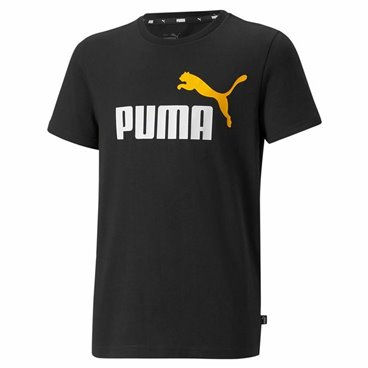 Puma 儿童短袖 T 恤 Essentials+ 双色徽标（黑色