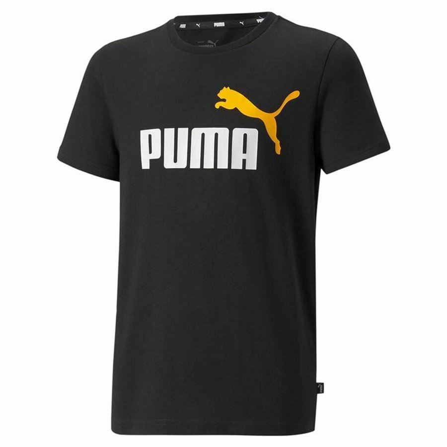 Puma 儿童短袖 T 恤 Essentials+ 双色徽标（黑色