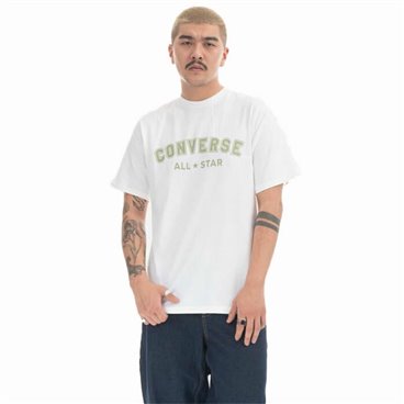 T-shirt med kortärm Herr Converse Classic Fit All Star Single Screen Vit