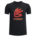 T-shirt med kortärm Herr Under Armour Curry Lightning Logo Svart