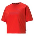 Puma 红色短袖女式基本标志 T 恤