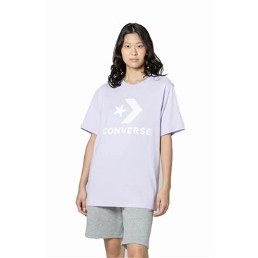 T-shirt med kortärm Unisex Converse Standard Fit Center Front Large Lavendel