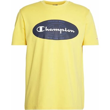 T-shirt med kortärm Herr Champion Crewneck Gul